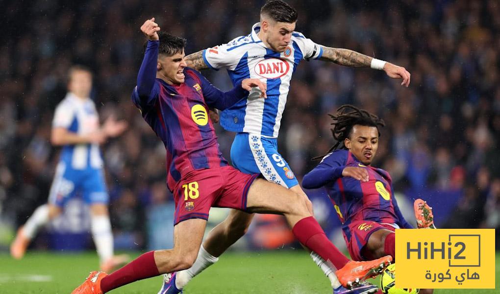 نتائج آخر خمس مباريات بين برشلونة واسبانيول