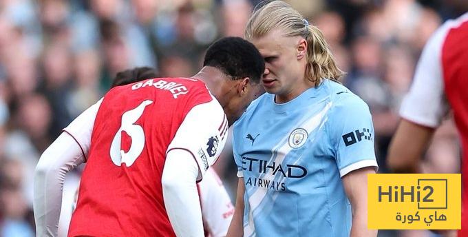 تعليق هالاند على لقطته مع غابرييل تعليق هالاند على لقطته مع غابرييل