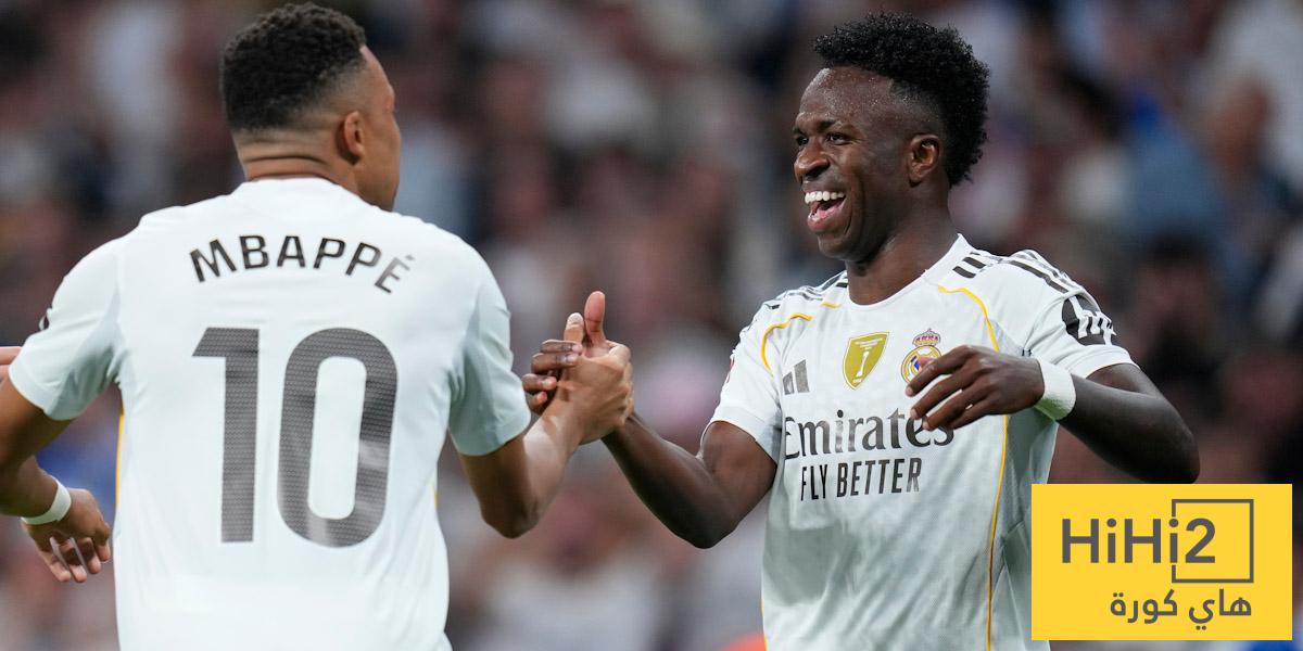 نسبة فوز ريال مدريد بتواجد فينيسيوس ومبابي وعند غياب أحدهما