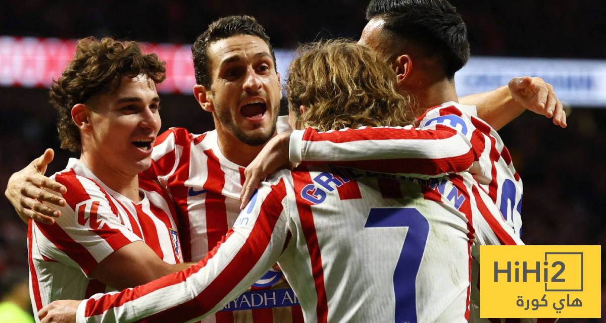 شاهد تشكيلة أتلتيكو مدريد المتوقعة ضد أرسنال ونسبة الفوز