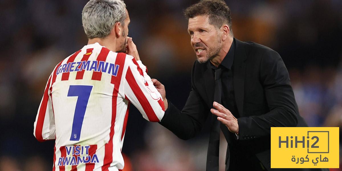 سيميوني تردد في استبدال غريزمان أمام أرسنال