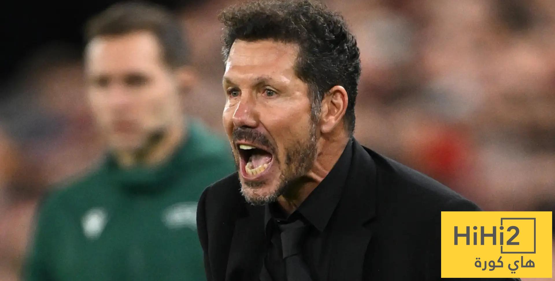 موقف أتلتيكو مدريد من إقالة سيميوني