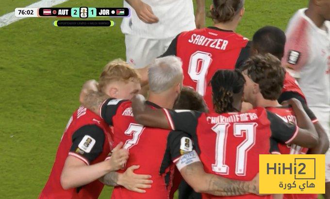 منتخب النمسا يتقدم بهدفين على الأردن