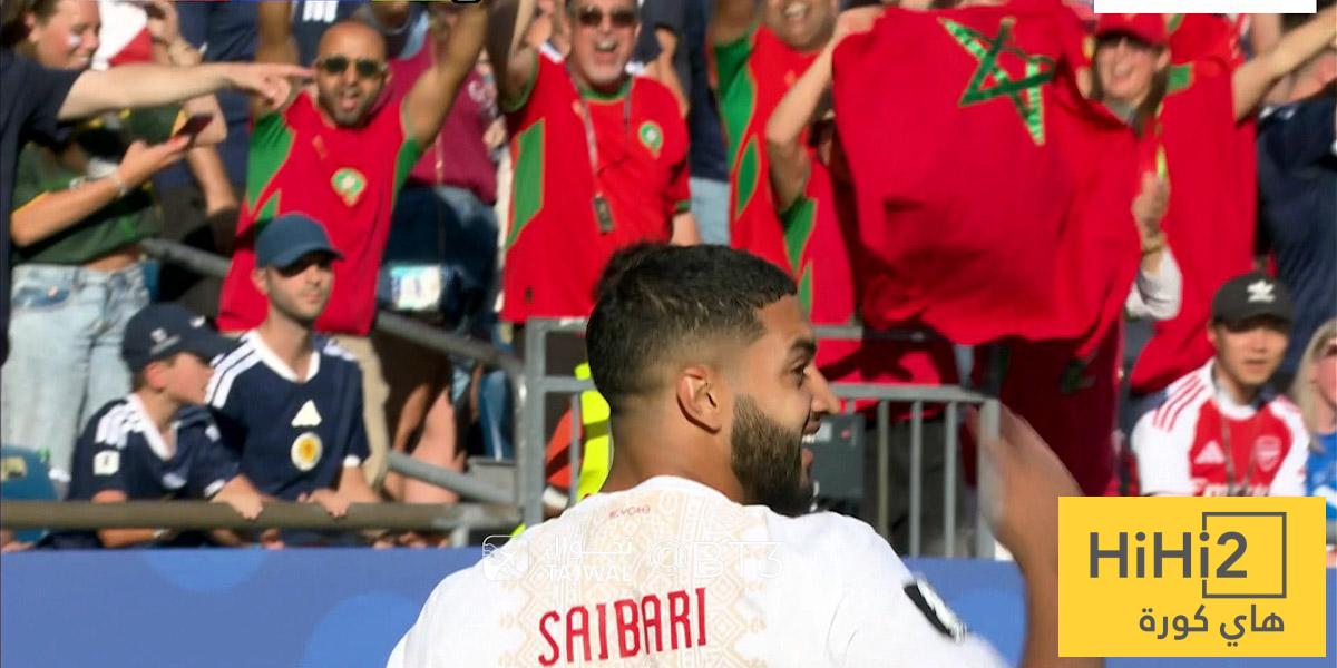 احصائيات نصف ساعة بين المغرب واسكتلندا في كأس العالم