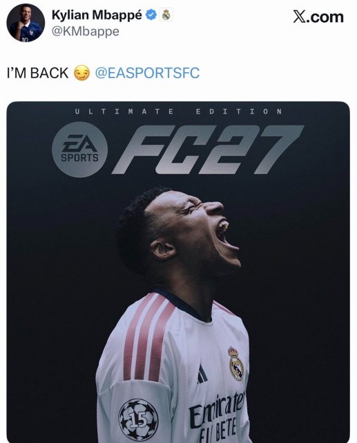 صور – كواليس عودة مبابي نجما لغلاف لعبة FC27