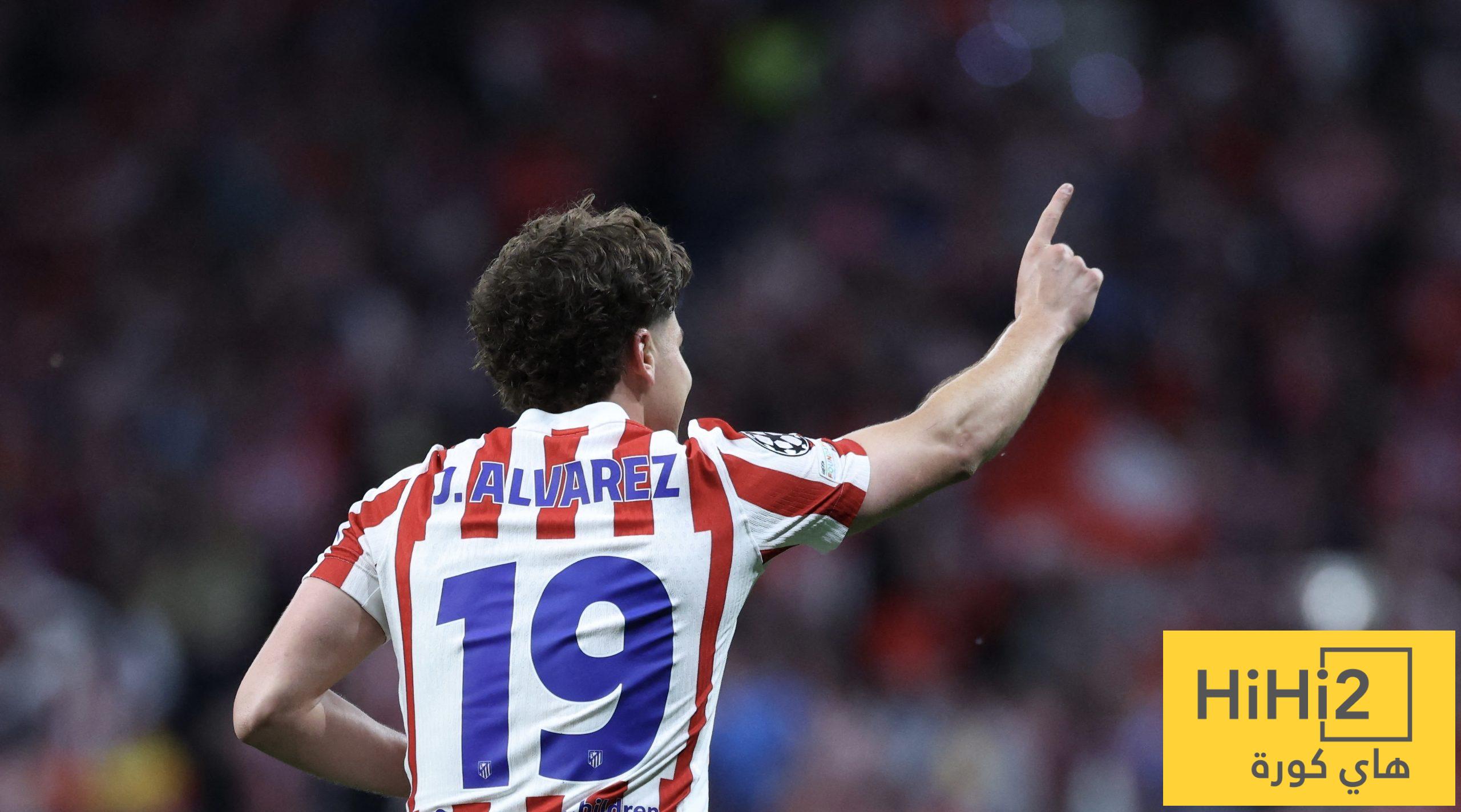 لاعبو أتلتيكو مدريد يطالبون ألفاريز باعتذار علني للجماهير