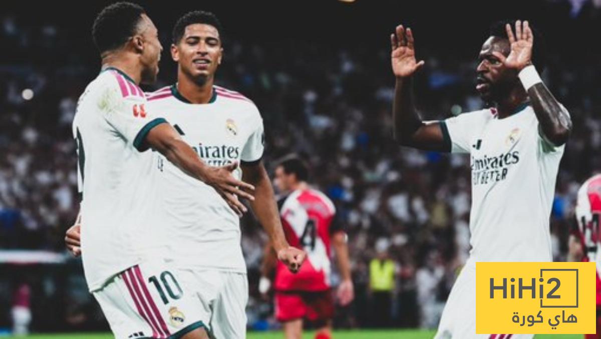 ارقام واحصائيات الشوط الاول من مباراة ريال مدريد ضد رايو فاليكانو